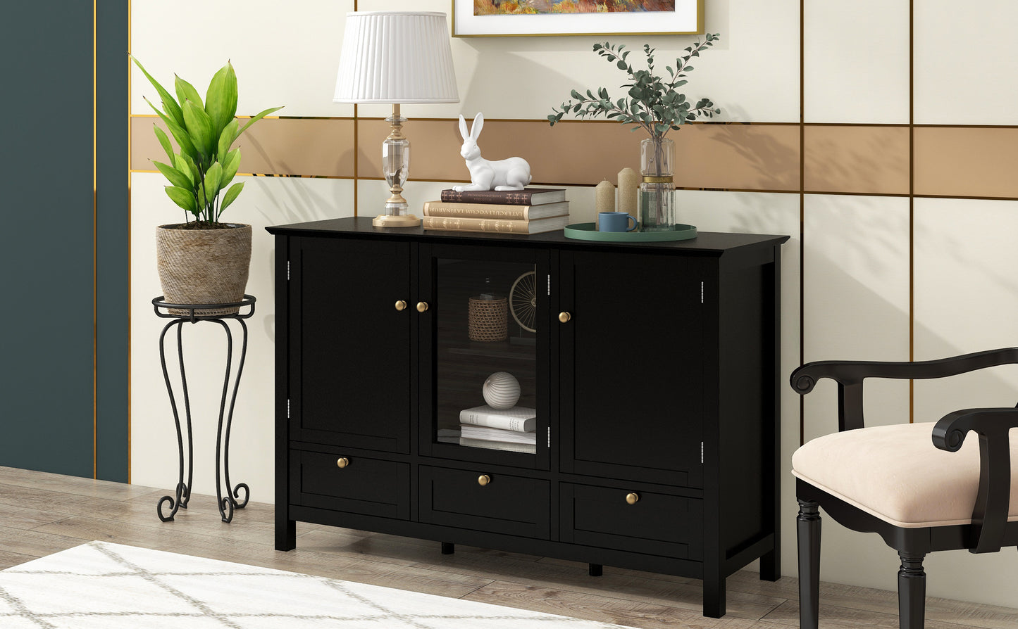 Elegant Living Console - 44.9'' Accent Cabinet with Doors and Drawers