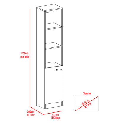 Malaga Linen Cabinet - Black