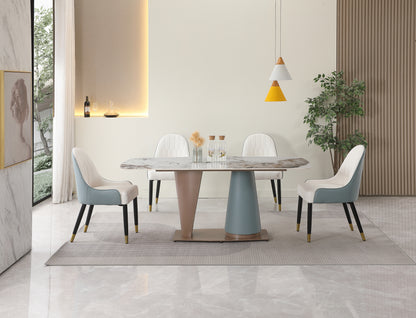 Champagne Blue Bliss Dining Table