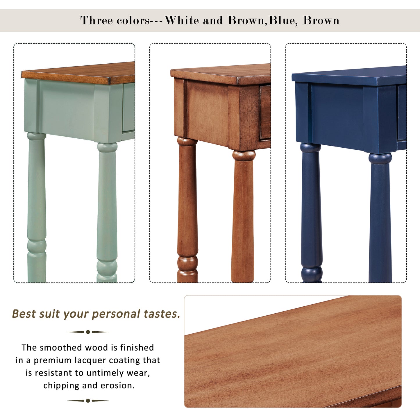 ElegantWood Console: Timeless Entryway Table with Storage