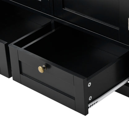 Elegant Living Console - 44.9'' Accent Cabinet with Doors and Drawers