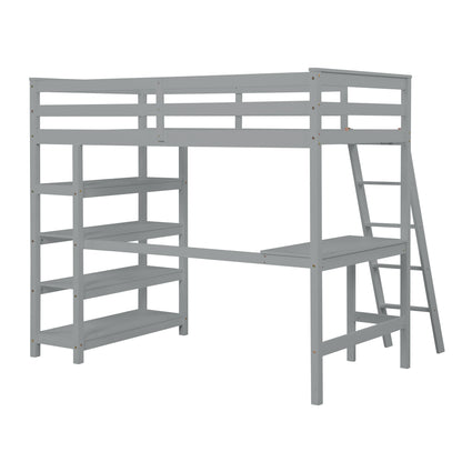 Gray Haven Loft Bed