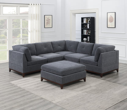 Chenille Comfort Ottoman