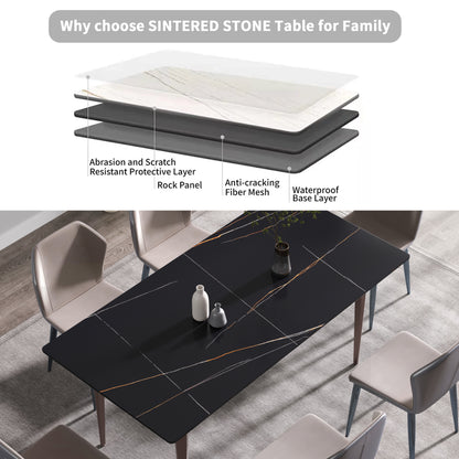 Elegant Ebony Dining Table