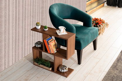 Alfa Chairside Table - Walnut