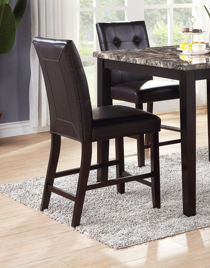 Elegant Birch Marble 5pc Dining Set