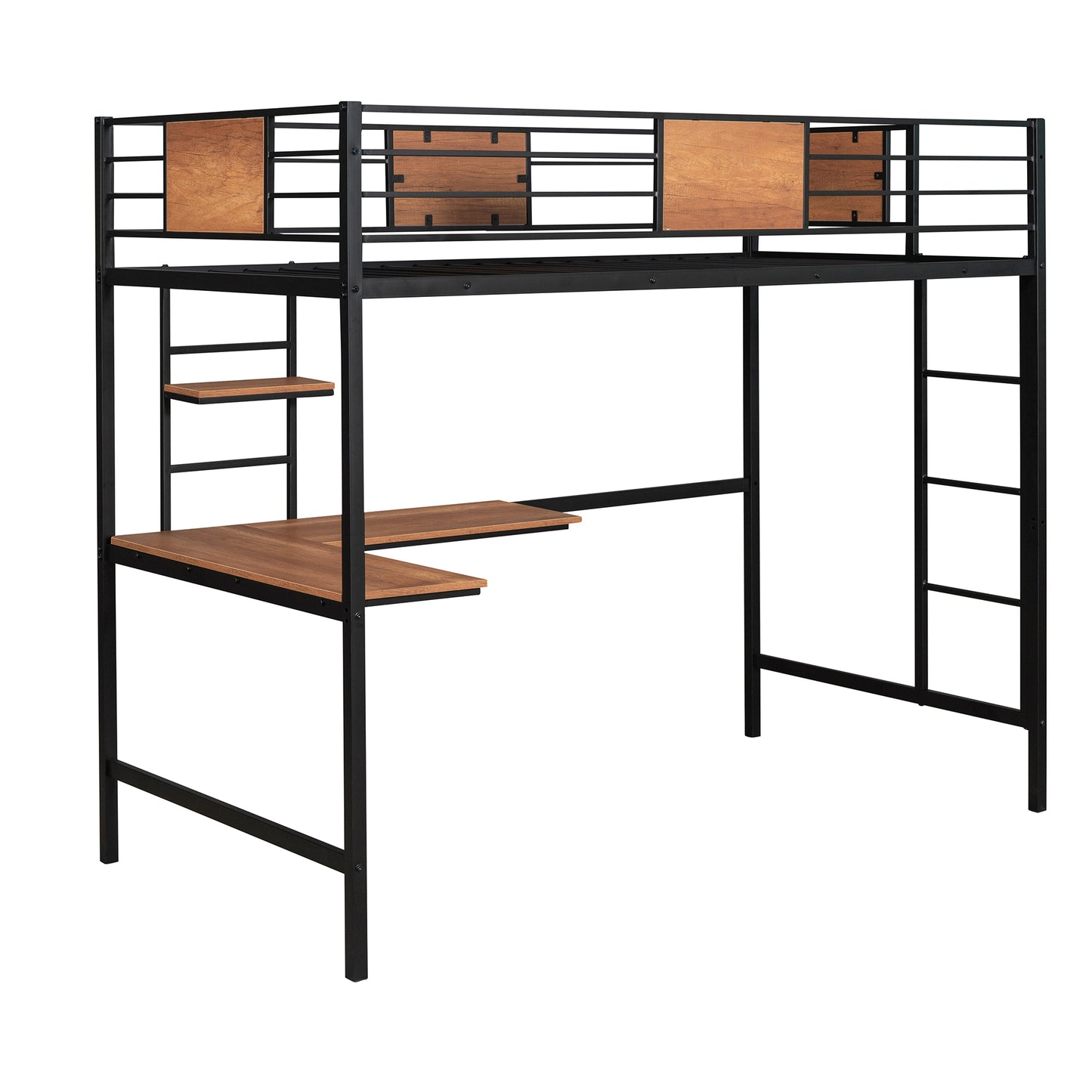 Venetian Vista Loft Bed  With Desk -Black