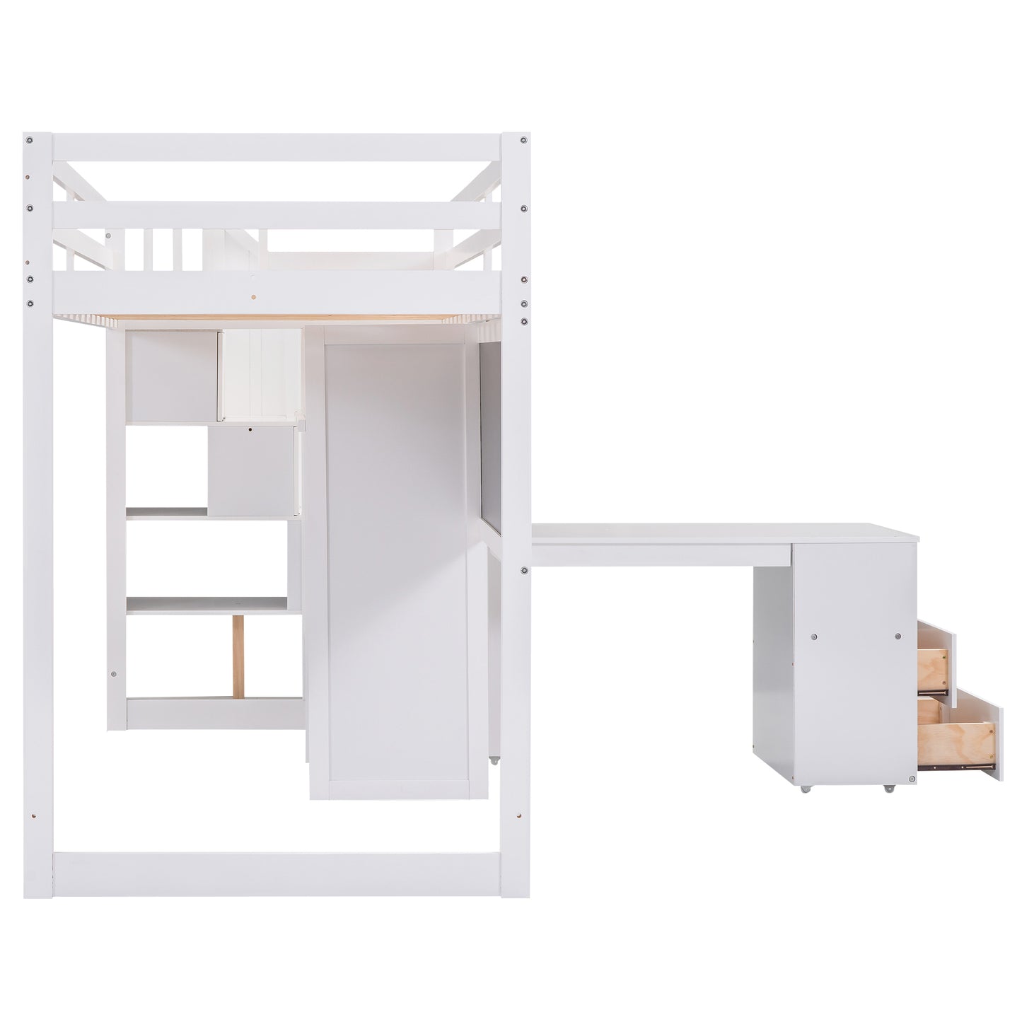 Smart Space Twin Loft Bed : The Ultimate Study and Storage Solution