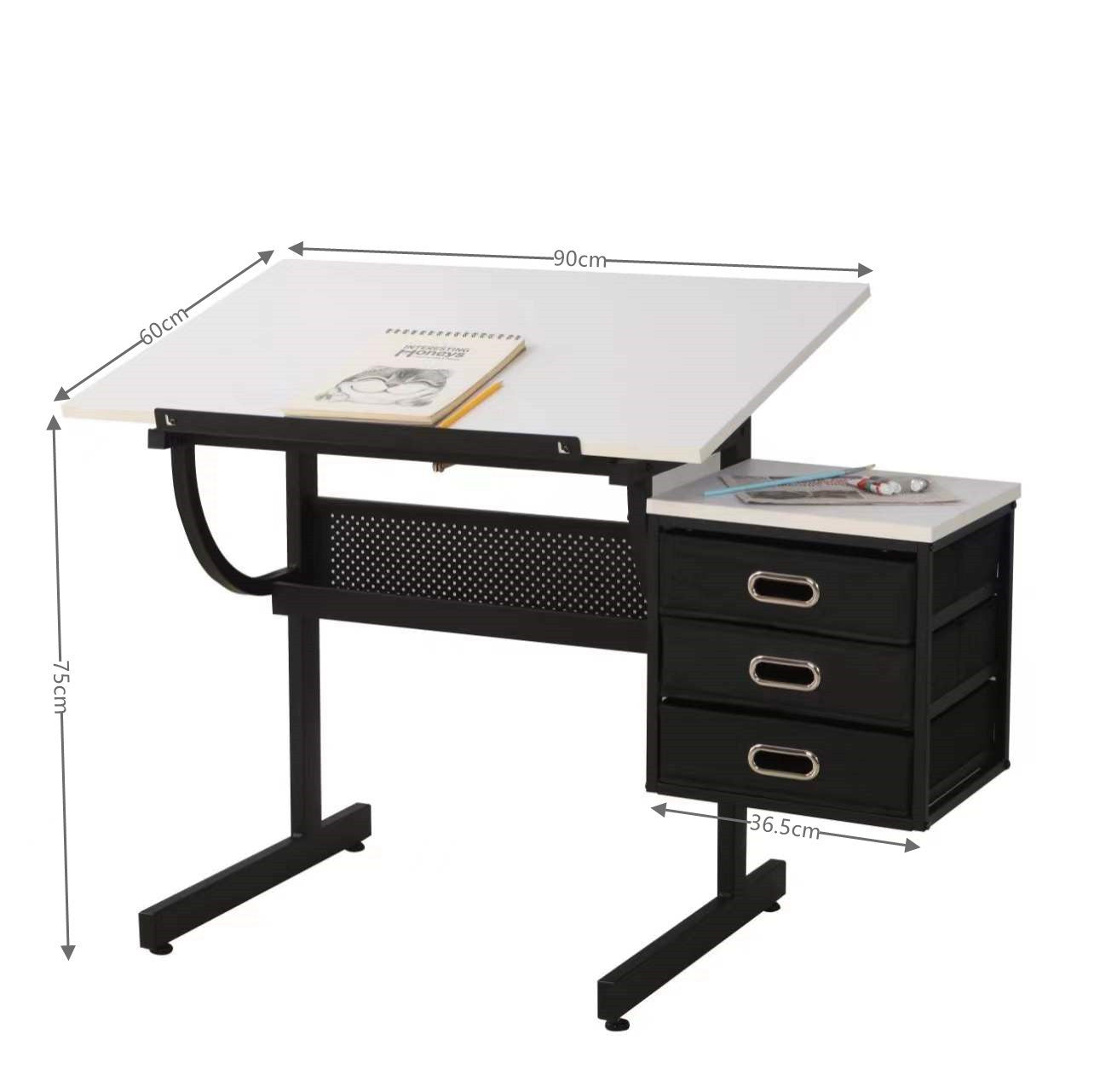 Artisan Drafting Studio with stool and 3 drawers