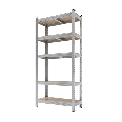 Silver Max Storage 5-Tier Utility Shelves - M