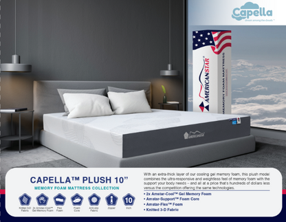Amstar Cool 10" Aero Gel Memory Foam Mattress - King