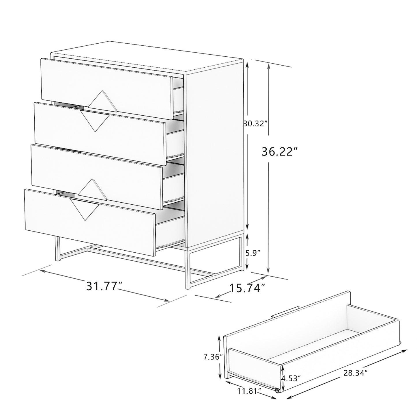 Elegant Oakwood Square Dresser
