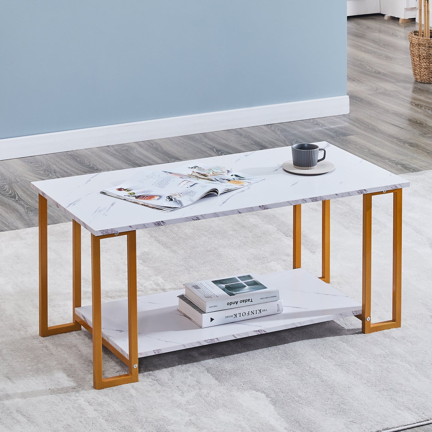 Luxor Gold Marble Coffee Table