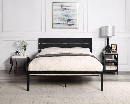 Willow Contemporary Queen Size Bed - Black