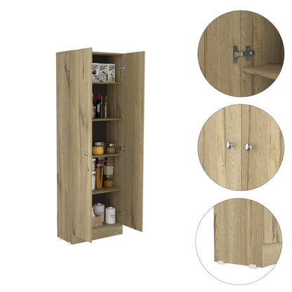 Storage Max Cabinet - Light Oak / Black