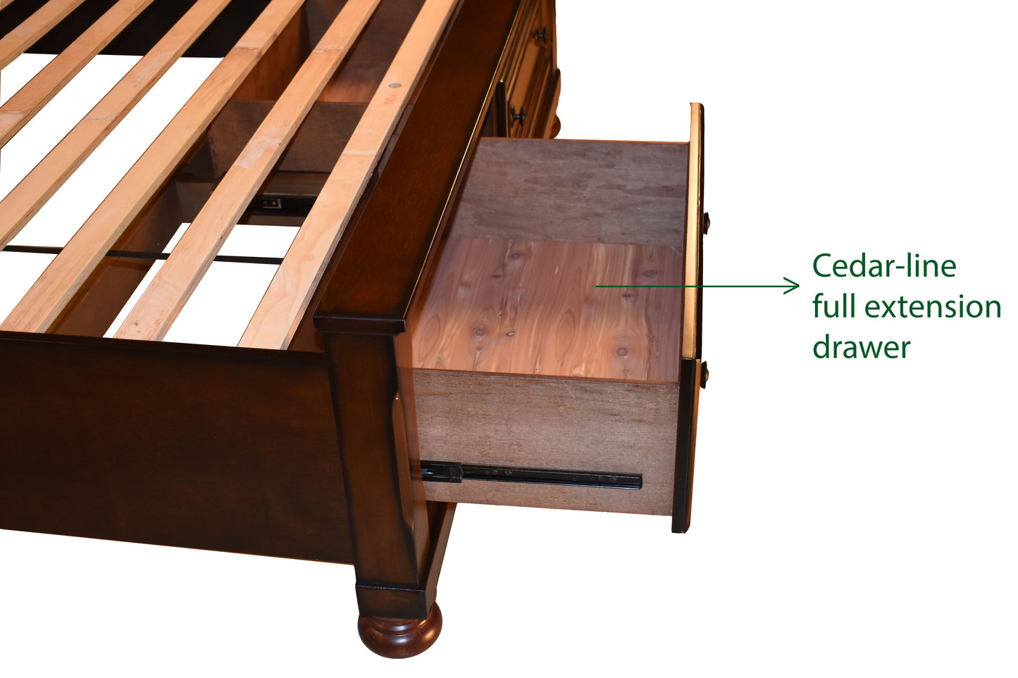 Royal Walnut Storage Bed