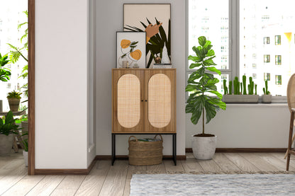Rattan Haven Cabinet - Walnut
