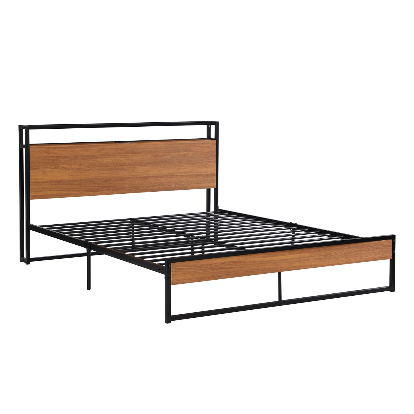 Jeern Queen Size Platform Bed Frame - Black