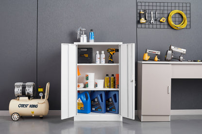 Secure Guard Storage Metal Cabinet - White