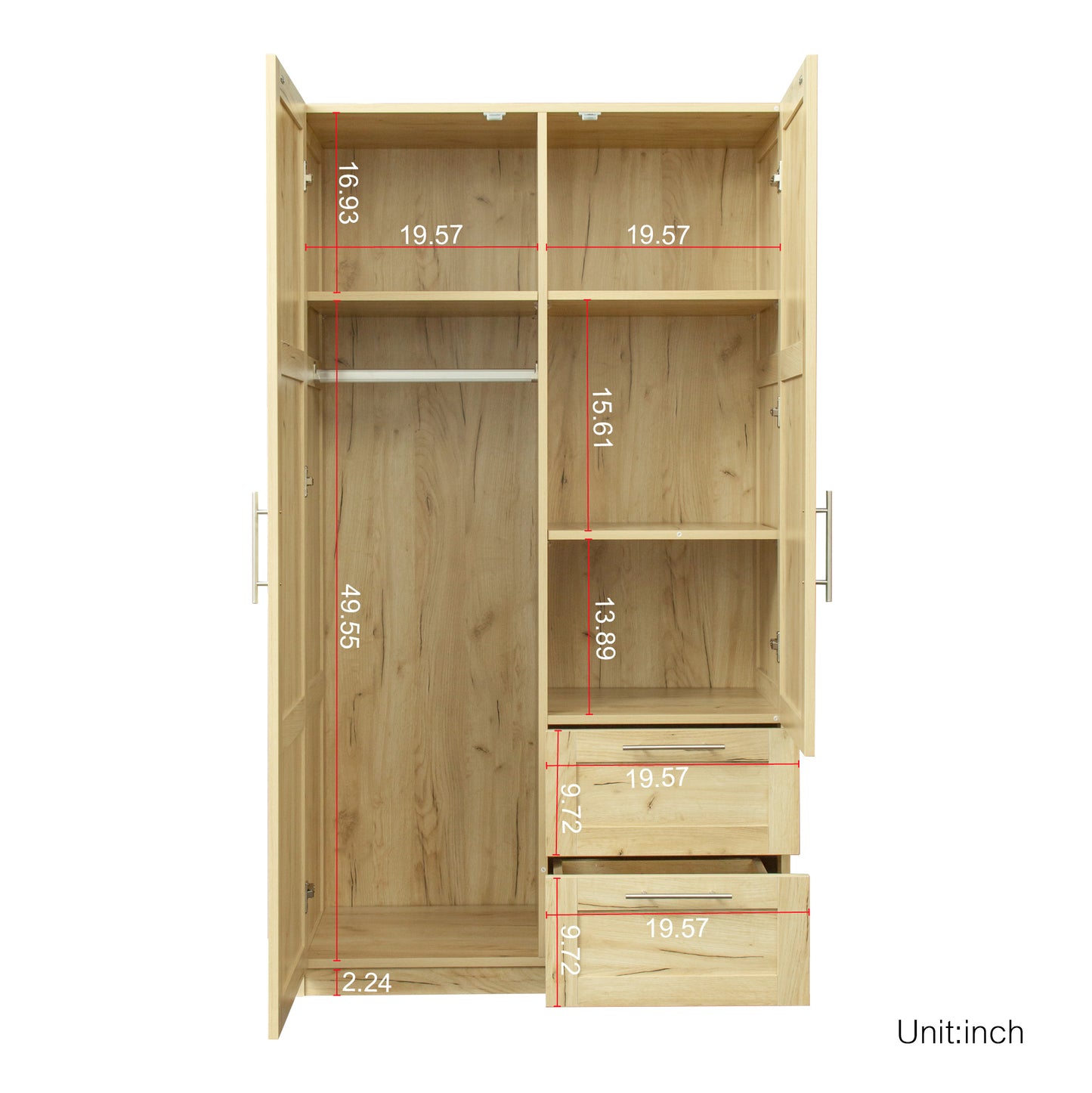 Elegant Oak Haven Wardrobe and Kitchen Cabinet