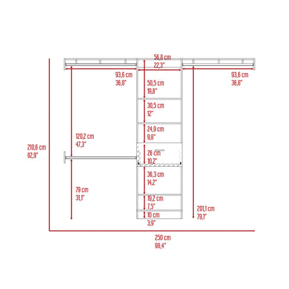 Walnutwood Closet Organizer
