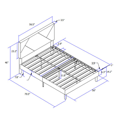 ElegantDream Upholstered Platform Bed