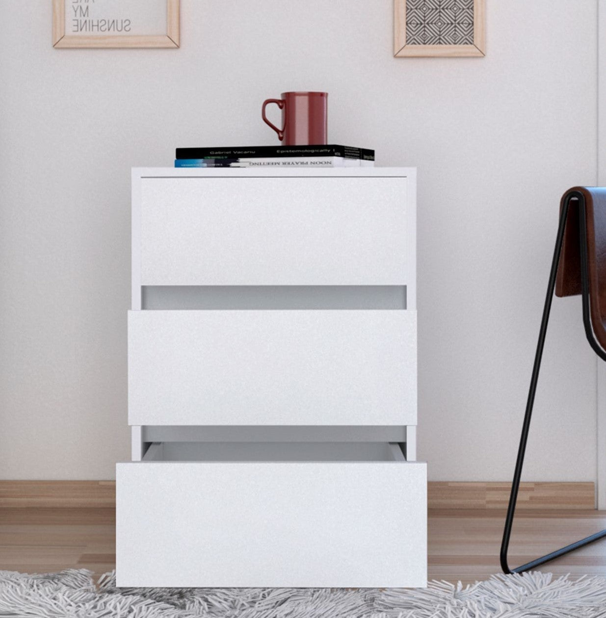 Artemisa 3 Drawer Filing Cabinet - White