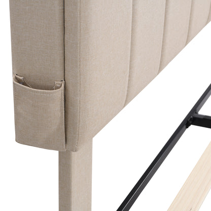 Alvin Full Size Platform Bed Frame - Beige