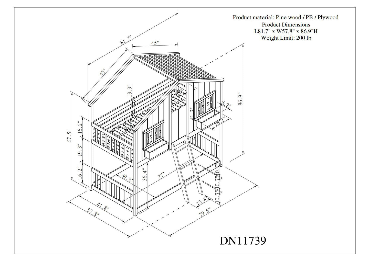 Casa Twin Bunk Bed