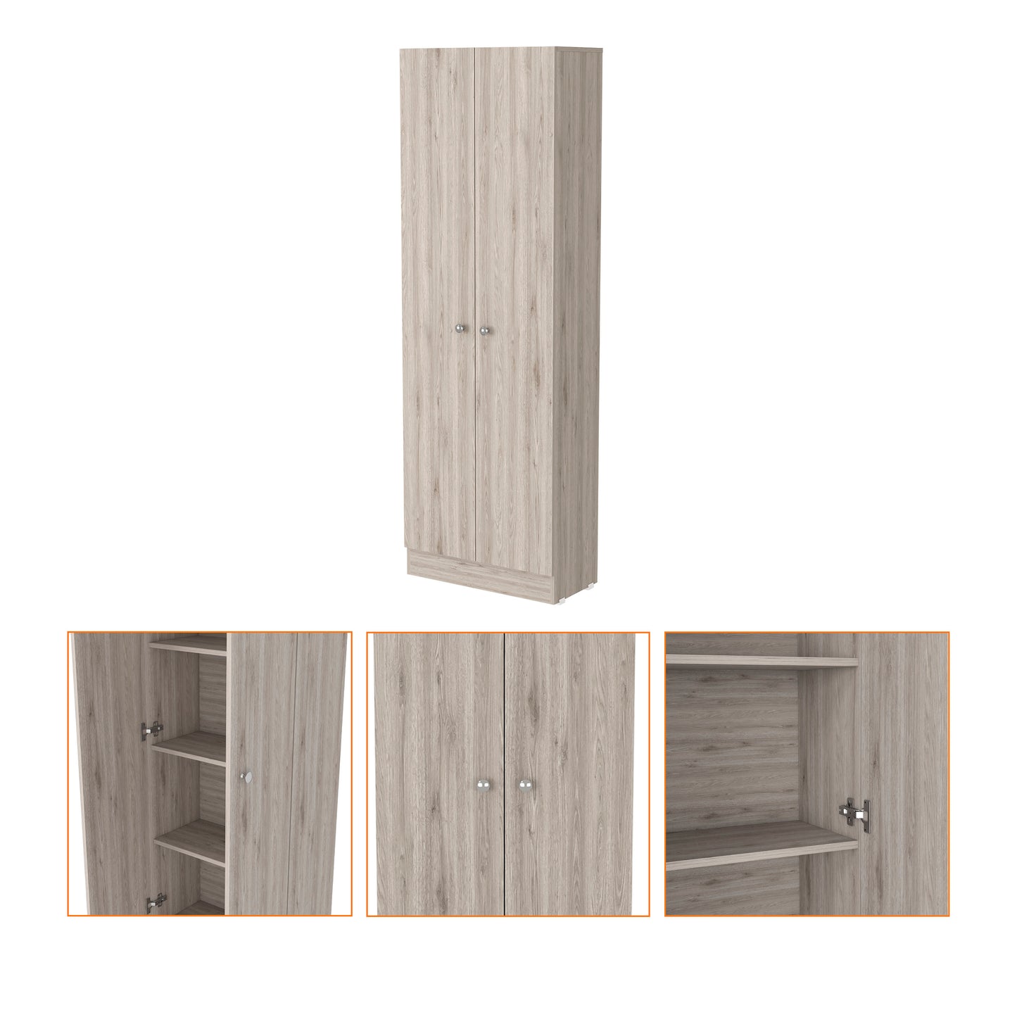 Greyson Tall Storage Cabinet- Grey