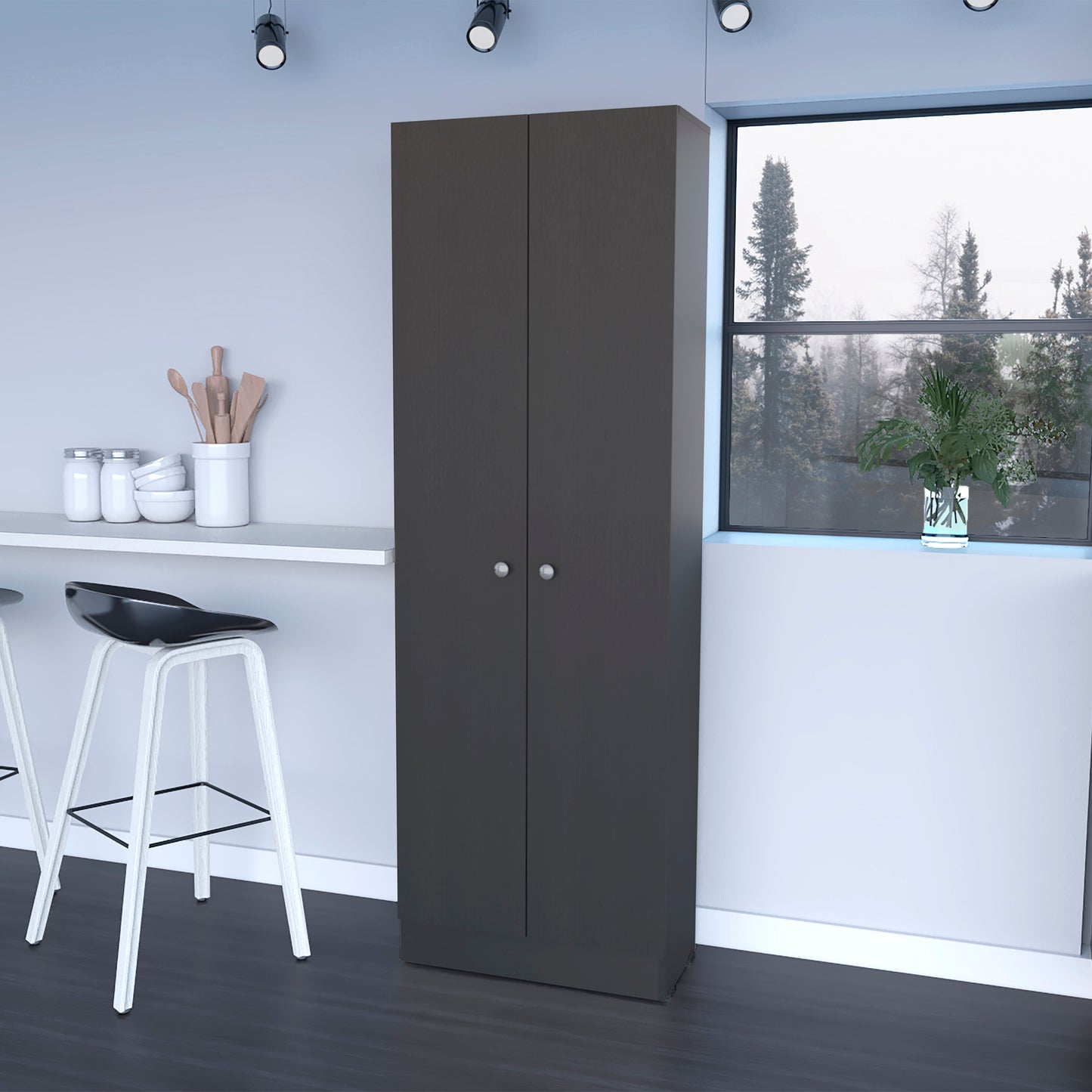 Greyson Tall Storage Cabinet - Black