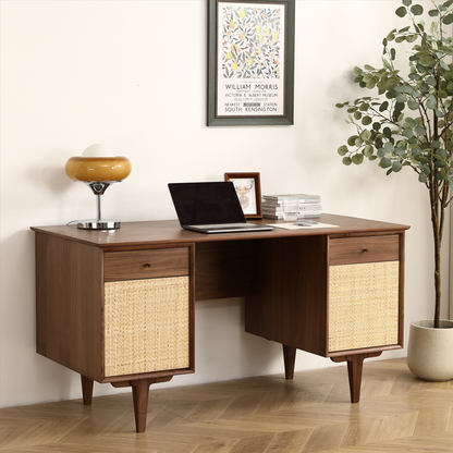Natural Net Black Walnut Desk