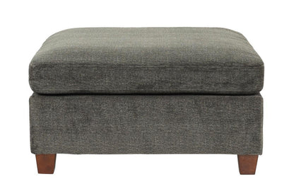 Chenille Comfort Ottoman - Grey