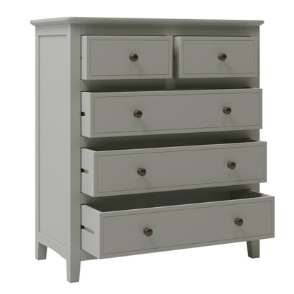 Elegant Graywood 5-Drawer Chest