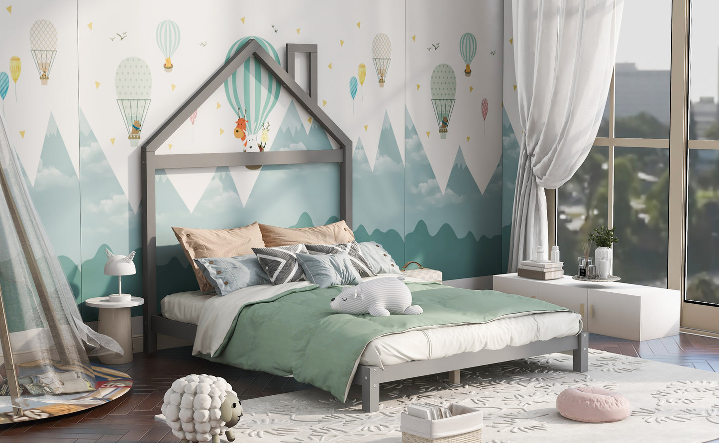 CozyHaven Gray House Bed