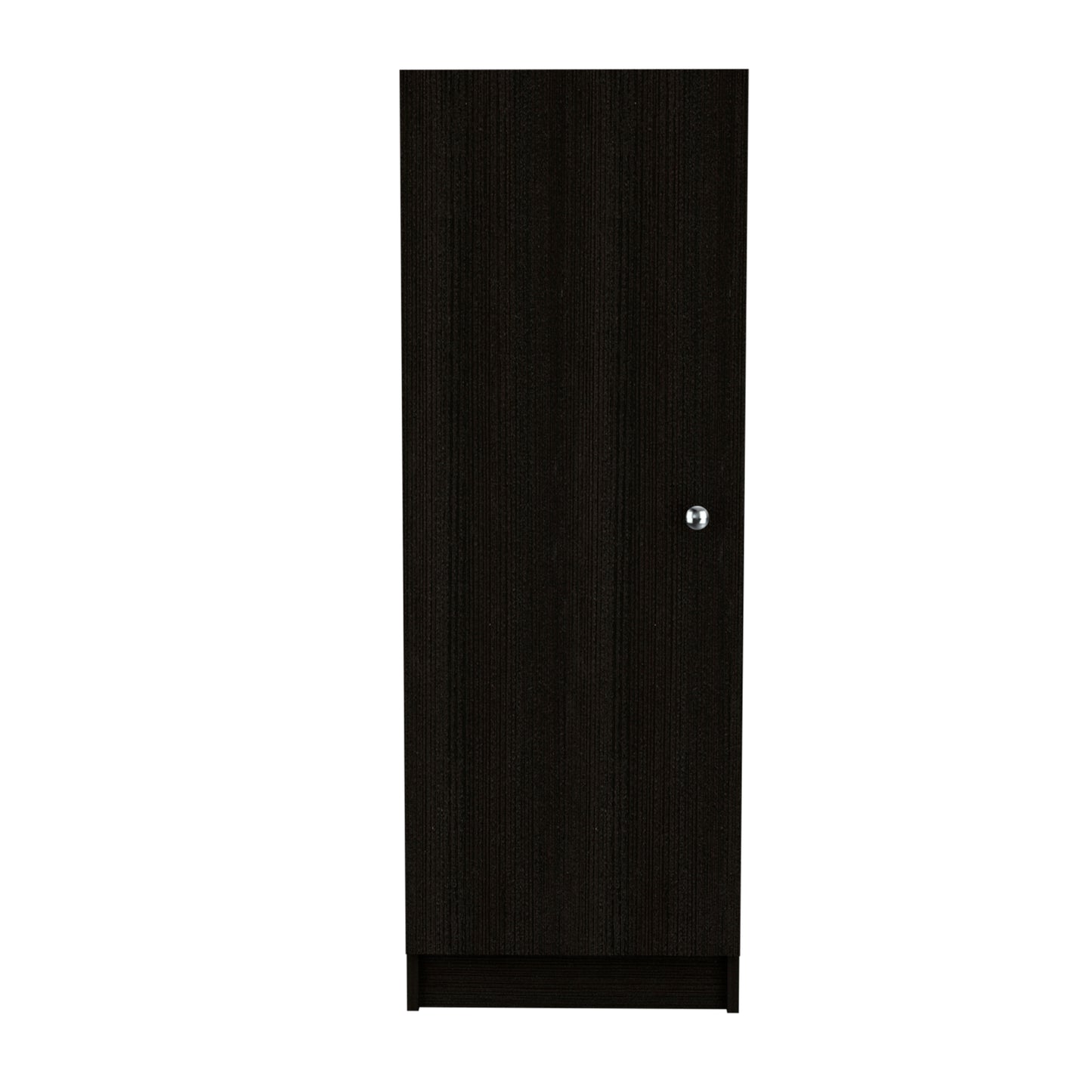 Belleria Single Door Pantry with Four Interior Shelves  - Black