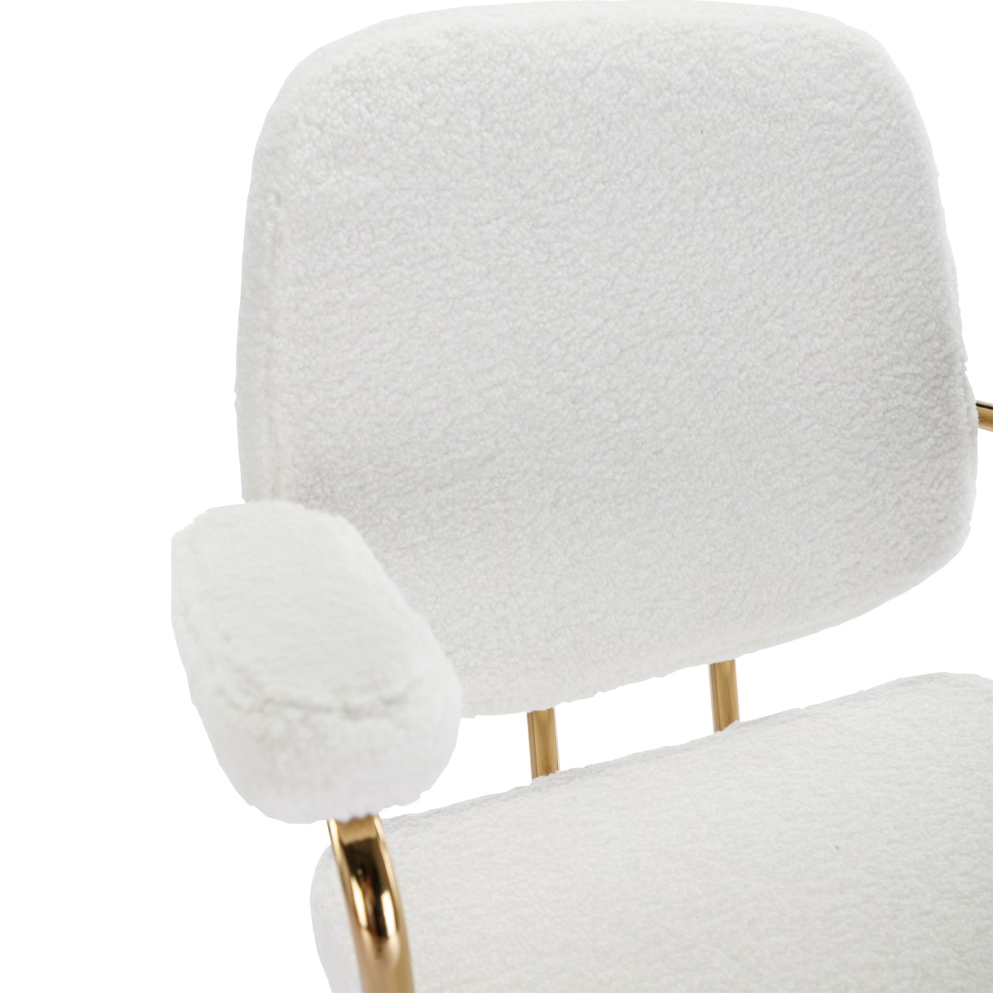 Glamour Glide Vanity Chair - White
