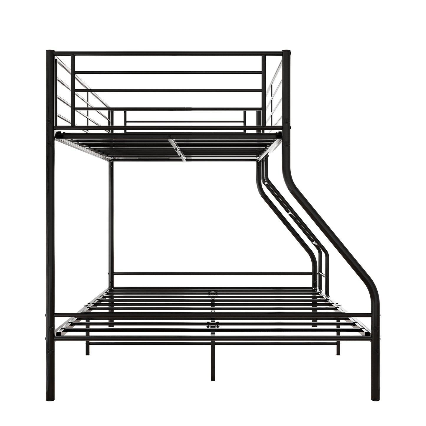 The Diamond Twin-Over-Full Metal Bunk Bed -Black