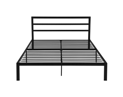Zaker Queen Size Platform Metal Bed Frame - Black