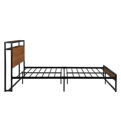 Jeern Queen Size Platform Bed Frame - Black