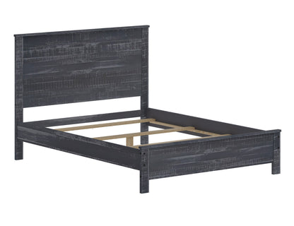 Eco Rustic Grey Wood Bed
