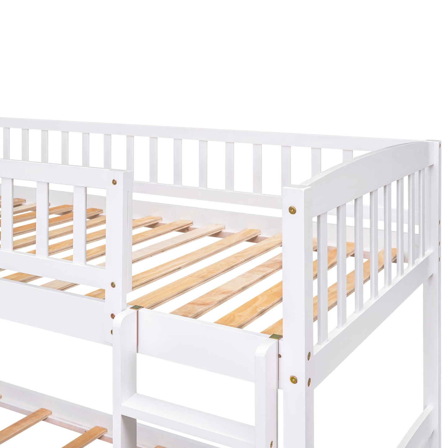 Dreamscape Twin over Twin Bunk Bed with Storage and Slide, Snow White
