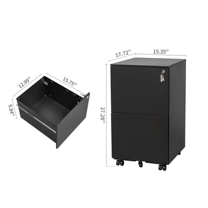 Secure File Cabinet - Black