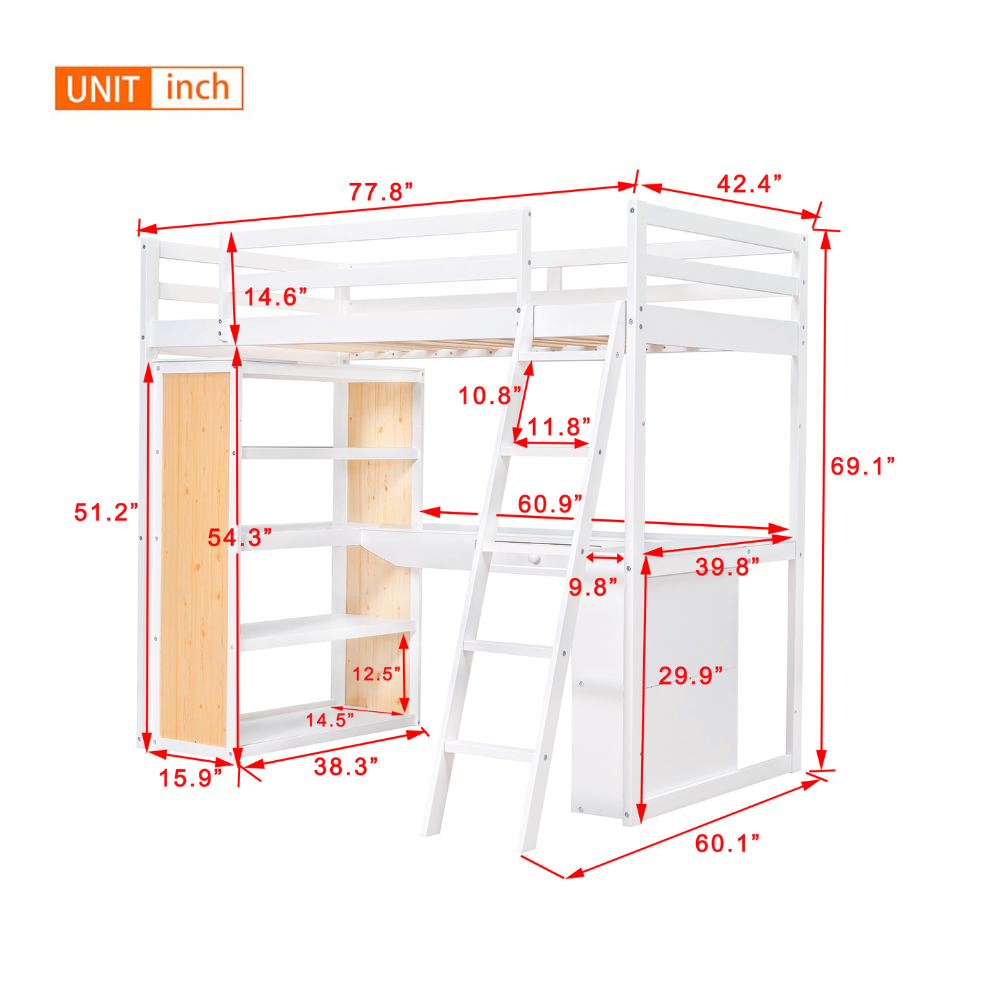 Galactic Twin Loft Bed