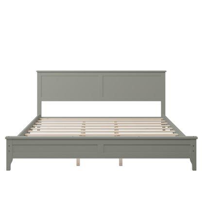 Miller King Size Platform Bed Frame - Gray