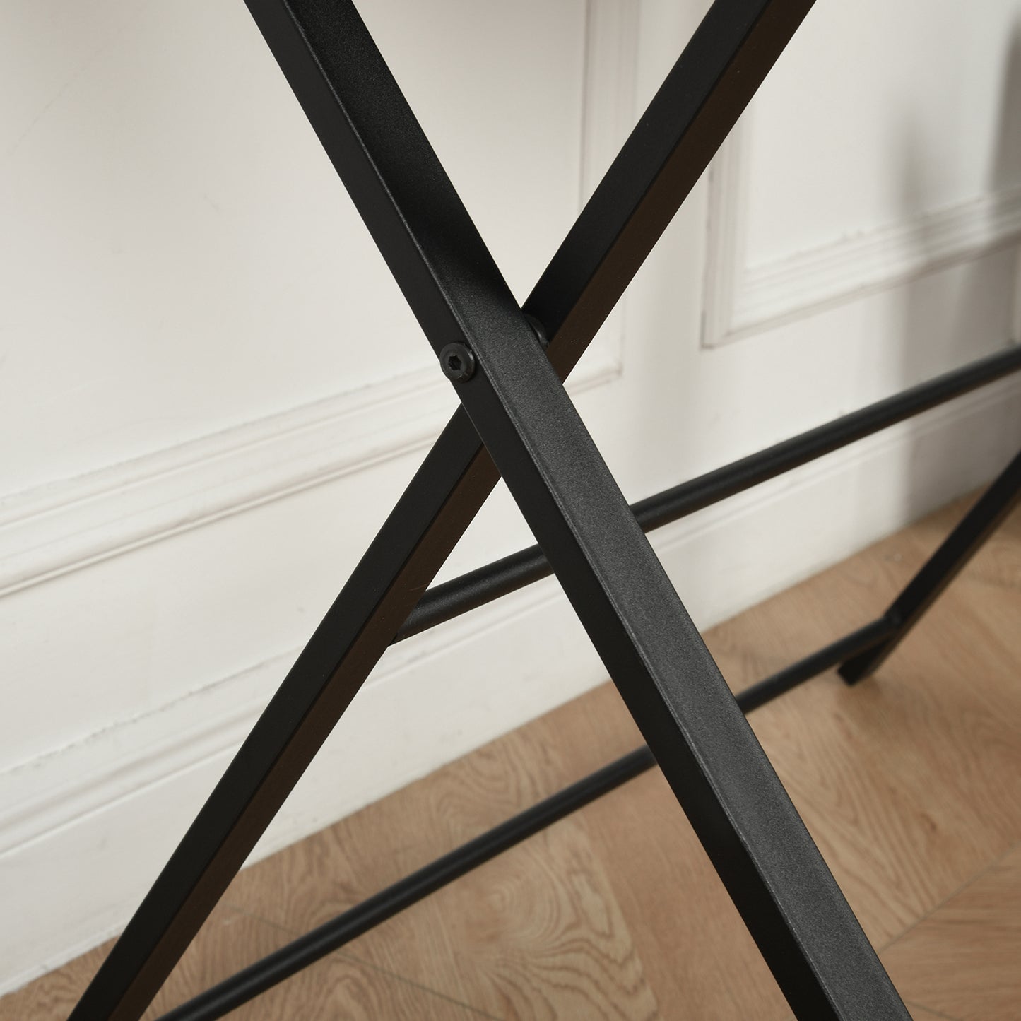 Foldable desk with tier - Walnut & Black