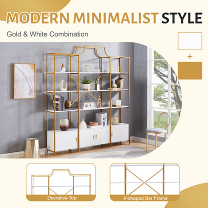 X Bar Gold Frame Bookcase