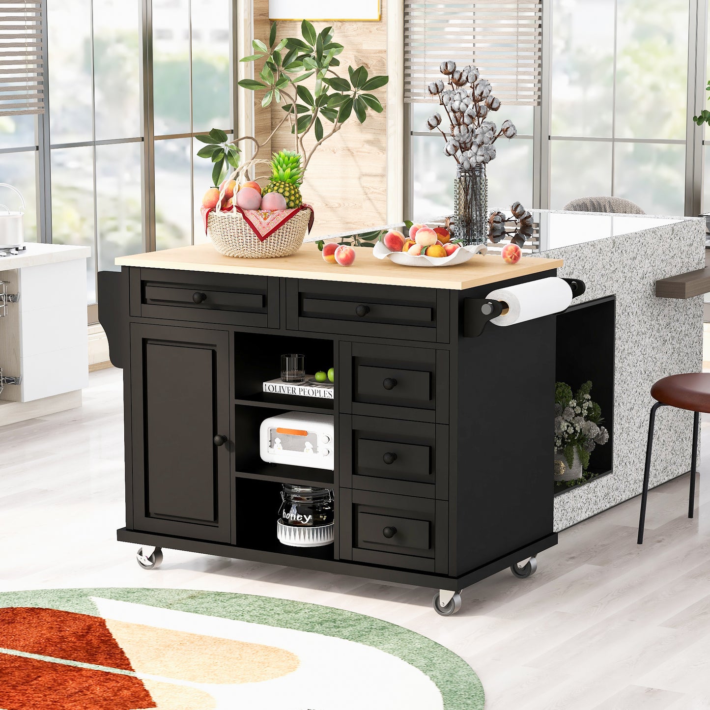 Pantry Mate Kitchen Cart - Black