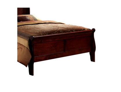 Louis Philippe Solid Wood Eastern King Size Bed - Cherry