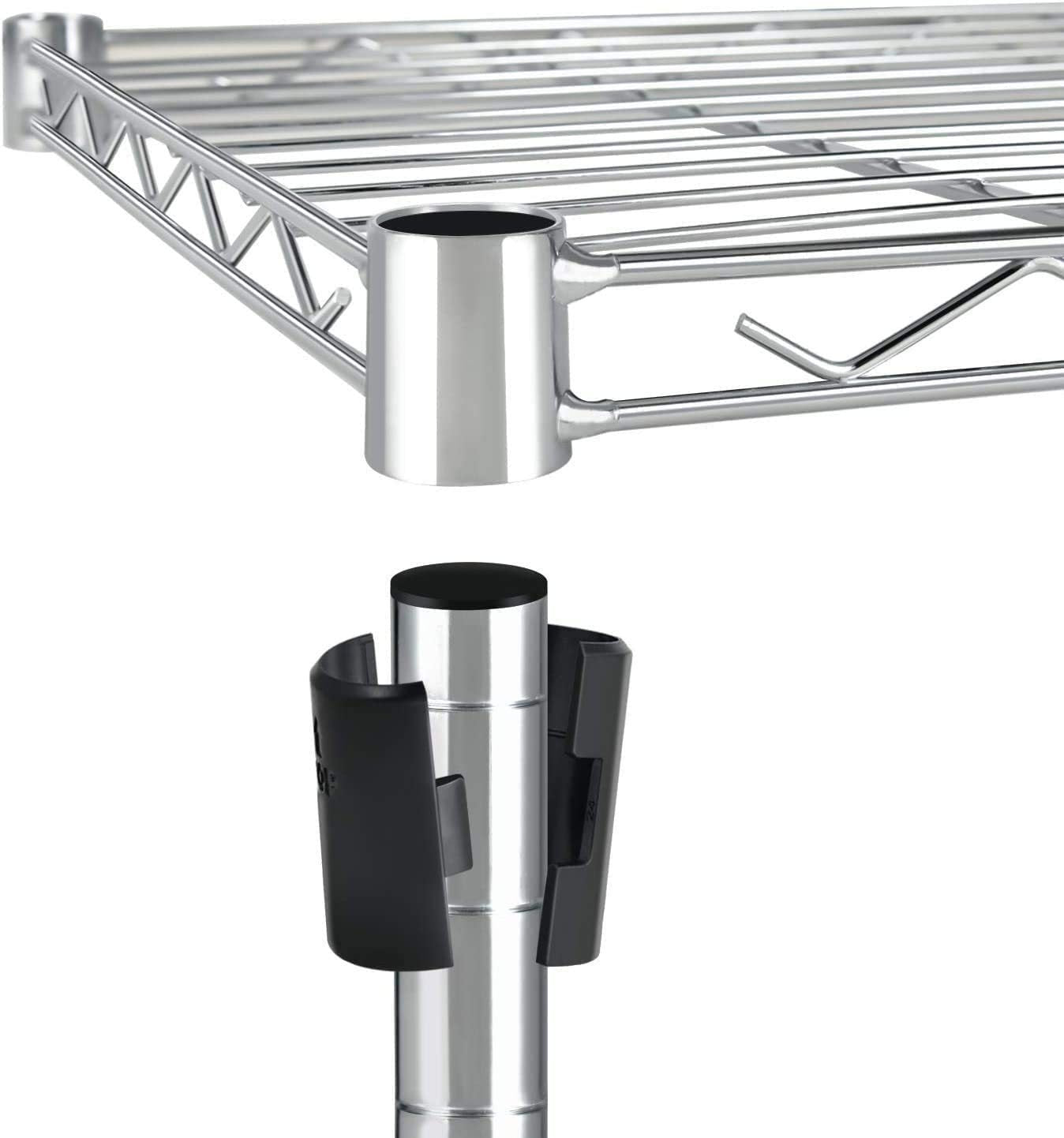 Simple Deluxe 4-Tier Heavy Duty Storage Shelving - Chrome